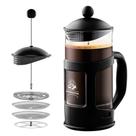 Cafetera OVENTE FPT12B de 350 ml con vidrio borosilicato negra