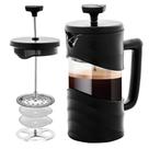 Cafetera Prensa Francesa OVENTE de 12 Onzas con Vidrio Borosilicato Resistente al Calor y Sistema de Filtración de Acero Inoxidable de 4 Niveles, Cafetera Portátil para Cold Brew para Viajes, Camping o Regalo, Negra FPW12B