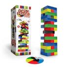 Caiu perdeu pro 45 peças roleta jenga colorido jogo infantil