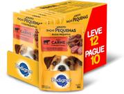 Caixa 12 Sachês Ração Úmida Pedigree Adulto Cães Peq Carne