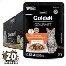 Caixa 20 Un Sachê Golden Gourmet Para Gatos Adultos Atum 70g