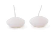 Caixa 24 Velas Achatada Cor Branca 3.5CM Caixa 24 Velas Achatada Cor Branca 3.5CM