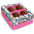 Caixa 4 Bombons Quadrado com Visor - Helllo Kitty Rosa - 1 unidade - Festcolor - Rizzo