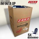 CAIXA 5 unidades Cadeira de Praia Alumínio Reforçada 5 Posições Infinita UP Marinho Zaka 120 KG