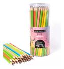 Caixa 72 Lápis Escrever Hb Cores Neon Jandaia Arts Sextavado