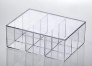 Caixa Acrílica com Divisórias e Tampa 22,5x16,5x8,5cm - Elegance - Paramount