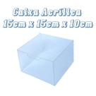 Caixa Acrilica Organizadora Transparente com Tampa 15x15x10 - Super 3D