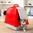 Caixa Areia Gato Toalete Vermelho Porta Antiodor Fechada G