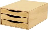 Caixa Arquivo 3 Gav 36x27x15 Pinus Luxo Souza & Cia