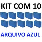 Caixa arquivo morto polionda azul kit com 10 un 35x24,5x13,5