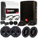 Caixa Ativa JBL SW68AMS com Módulo DS800x4 mais 04 Alto Falantes 6x9 pol 240W e 6 pol 160W e 02 Cabos RCA e 02 Cabos Y
