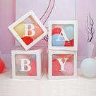 Caixa Balões Baby Festa Chá bebê Revelação Decoração 25x25cm