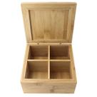 Caixa bambu 4 divisórias 16x16x7,8cm p/ organizar -Dynasty Caixa bambu 4 divisórias 16x16x7,8cm p/ organizar -Dynasty