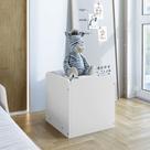 Caixa Baú Organizador Mdf para Brinquedos e Enxoval de Bebê no Quarto Infantil Design Clean - Branco Caixa Baú Organizador Mdf para Brinquedos e Enxoval de Bebê no Quarto Infantil Design Clean - Branco