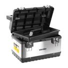 Caixa Baú para Ferramentas CBI020 Inox 20kg com Bandeja Interna e Travas Prata Vonder