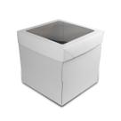 Caixa Bolo Rigida 25x25x25cm Branca Com Visor - 5 Unidades Caixa Bolo Rigida 25x25x25cm Branca Com Visor - 5 Unidades