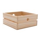 Caixa Box Feira Bandeja Madeira Pinus cru caixote alto com furo Caixa Box Feira Bandeja Madeira Pinus cru caixote alto com furo