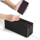 Caixa Box Organizadora Esconde Fios Cabos Regua Energia Mesa Escritorio Suporte Celular Preto Arthi