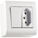 Caixa C/1 Interruptor Simples+Tomada 10A/250V Tramontina