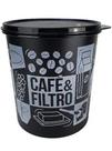 Caixa café filtro para armazenar café e filtro Tupperware