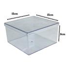 CAIXA CAKE BOX QUADRADA 15x15x8CM 1,500ML - BLUE STAR