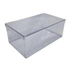 Caixa Cake Box Retangular 1,750ml Com Tampa De Acrílico Para Sobremesas Organizadora Lsc Toys
