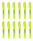 Caixa Caneta Marca Texto Amarelo Neon - 12 Unid - Masterprint