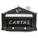 Caixa Carta Power Plastica Gradil ''Casinha''Preta 23-1-Preta Caixa Carta Power Plastica Gradil ''Casinha''Preta 23-1-Preta
