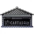 Caixa Carta Real Plastico''Casinha''N08P Prata Grande 539