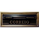 Caixa Carta Real Plastico''Correio''N28P Preta Media 486
