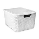Caixa Cesto Rattan Organizadora c/ Tampa Multiuso 15L 34x26