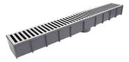Caixa Coletora Linear Pluvial Com Grelha Alumínio 19,5x98cm