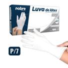 Caixa com 100 Luvas Látex com Pó P Nobre Saúde e Químicos Descartável Branca Caixa com 100 Luvas Látex com Pó P Nobre Saúde e Químicos Descartável Branca