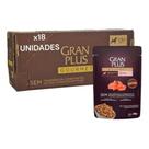 Caixa com 18 Sachês Gran Plus Gourmet para cães adultos sabor salmão 100g