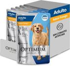 Caixa com 18 Sachês Optimum para cães adultos sabor frango 100g.