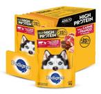 Caixa com 18 Sachês Pedigree High Protein Cães Adultos Carne e Frango 85 g