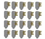 Caixa com 20 Plugues Macho 3 pinos 2P T Legrand 10A 250V Cinza Ref. 615921