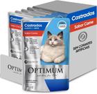 Caixa com 20 sachês Optimum Gatos Adultos Castrados Carne 85gr