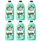 Caixa Com 6 Amaciante Comfort De Roupa Brisa Tropical Com Toque De Coco Frasco 1 8l