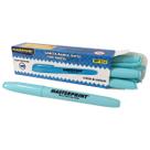 Caixa com 6 Canetas Marca Texto Azul Tom Pastel Masterprint MP 612 Ponta Chanfrada