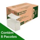 Caixa com 8 Pacotes Papéis Toalha 2 Dobras Folha Dupla Soft 100 Celulose Extra Luxo 22,5 X 20,5 cm