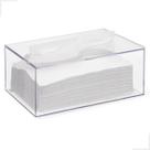 Caixa Com Tampa Articulável Acrílica Papel Toalha Lenço Interfolhado Transparente Arthi
