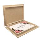 Caixa Convite em MDF Grande Lisa Padrinhos Casamento 30x20x3