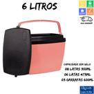 Caixa Cooler Térmica 6 Litros Pêssego Com Alça Mor