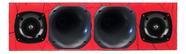 Caixa corneteira 2x2 driver tweeter 100w unlike 400