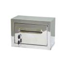 Caixa Correio Carta Condomínio Frontal Inox Chave 15x30x18cm
