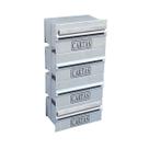 Caixa Correio Condomínio Detrás Para Grade Inox 4 Módulos Caixa Correio Condomínio Detrás Para Grade Inox 4 Módulos