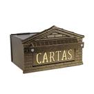 Caixa correio grade alum.ouro