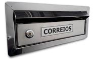 Caixa Correio Inox Muro Frontal 23cm Profund Frente Escovada Caixa Correio Inox Muro Frontal 23cm Profund Frente Escovada