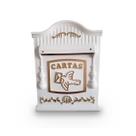 Caixa Correio Pvc Branco/ouro N26p Grade Ou Embutir